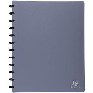 EXACOMPTA Zichtboek met hoesjes, navulbaar en afneembaar, 60 weergaven, metallic blauw, per stuk verkocht, polyvinylchloride, grijs