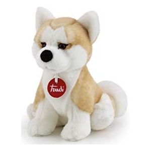 Trudi 22663 klassieke pluche hond Akita Ascanio ca. 21 cm, maat S, hoogwaardig knuffeldier met zachte materialen, pluche dier met realistische details, wasbaar, knuffeldier voor kinderen