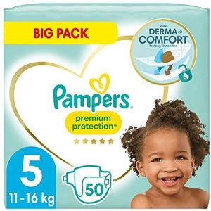 Pampers Maat 5 Luiers (11-16 kg), Premium Protection, 50 Stuks, Onze N°1 Voor Comfort En Bescherming Van De Gevoelige Huid