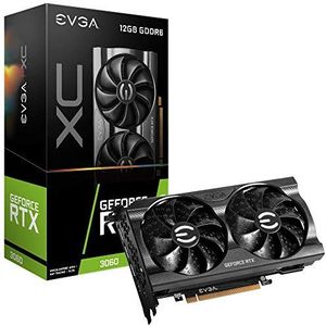 EVGA GeForce RTX 3060 XC Gaming, 12G-P5-3657-KR, 12 GB GDDR6, dubbele ventilator, metalen achterplaat