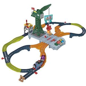 De Thomas-trein – de geluiden van Sodor Cranky Delivery Set met drie figuren uit de serie, soundbaan en gemotoriseerde treinen met batterijen, kinderspeelgoed, 3+ jaar, HXG13