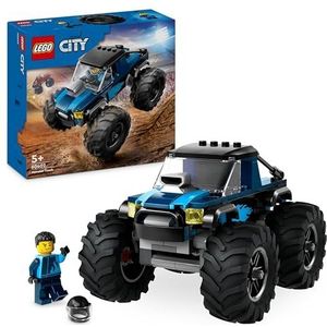 LEGO City Blauwe monstertruck Speelgoed, Offroad Auto Truck Set met Minifiguur van een Bestuurder, Leuk Cadeau voor Kinderen, Jongens en Meisjes vanaf 5 Jaar 60402