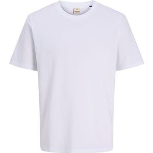 JACK & JONES - Shirt - Wit - Ronde Hals - Kwartmouw