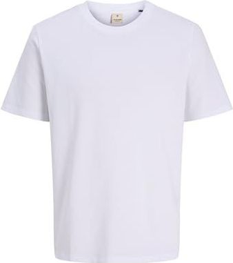 JACK & JONES - Shirt - Wit - Ronde Hals - Kwartmouw