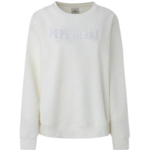 Pepe Jeans Cacey Sweatshirt met capuchon voor dames, Wit (Mousse), S
