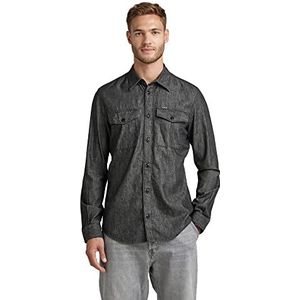 G-STAR RAW Heren Marine Slim Shirt, zwart (Jet Black D20165-d195-a814), XL