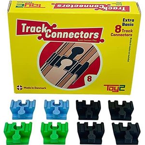 8 Basis - Brio Duplo Adapters - Treinbaanonderdelen - Houten Treinbaan