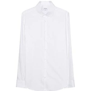 seidensticker Seidensticker Zakelijk overhemd voor heren, slim fit heren Zakelijk hemd, wit (wit 01) donker, 45
