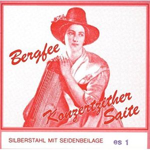 Optima 1221/16 Harfenzither""Bergfee"" staal rood, Bass Münchner/Wiener