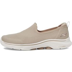 Skechers Dames GO Walk 7 Ivy, Taupe Textiel/Trim, 10 UK, Taupe Textiel Trim, 43 EU