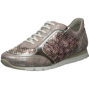 Semler Dames Roze Sneakers, Beige Rose Poeder Zilver, 42.5 EU