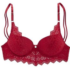 s.Oliver Push-up-beha in kersenrood, cup C, kersenrood, 75C