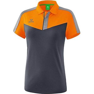 Erima dames Squad Sport polo (1112004), new orange/slate grey/monument grey, 36