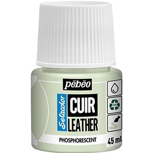 PEBEO - Setacolor Leder – acrylverf voor leer en kunstleer – personalisatietas, schoenen, sneakers – krasbestendigheid, rimpels, wrijving – fosforescerend – 45 ml