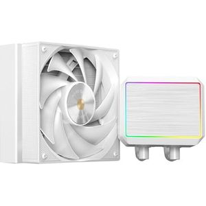 Mars Gaming ML-PROII120 AIO vloeistofkoeling 300W TDP, 4e Gen Opti-Chamber pomp, koperen basis en microkanalen, 1x 120mm FDB ventilator, geborsteld aluminium blok met lineaire FRGB verlichting, wit