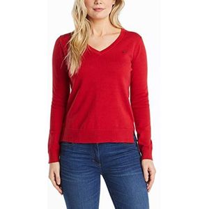Nautica Women's Effortless J-Class Long Sleeve 100% Cotton V-Neck Sweater
