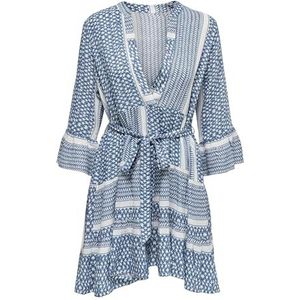 Onlathena Life 3/4 korte jurk WVN Noos, Coronet Blue, XXS