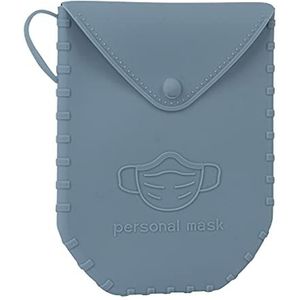 APLI 18832 Siliconen gezichtsmaskerhouder met knoopsluiting in grijs