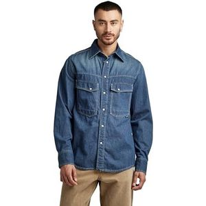 G-STAR RAW Dakota Regular Overhemd voor heren, uniseks, blauw (Antique Faded Scuba Blue D23006-d306-d888), M