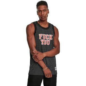Mister Tee Heren Fuckyou Basketbal Top Tanktop, zwart/wit, XS