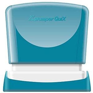 Stempel x'stamper quix personaliseerbaar Kleur: blauw Afmetingen 11x40mm q-10