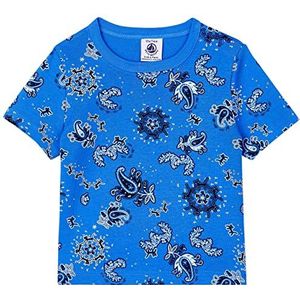 Petit Bateau T-shirt voor jongens, Blauw/Multico, 6 Maanden