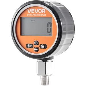 VEVOR Hydraulische digitale manometer, hydraulische druksensor 0-700 bar, tester manometer met ingang NPT-basis voor bouwmachines graafmachines, behuizing van roestvrij staal