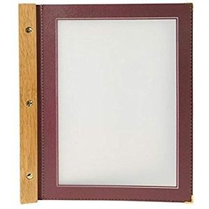 SECURIT Wood Wijnkaart incl. 2 dubbele inleg voor kaart (voor 4 pagina's A4), hout, 37,1 x 30,5 x 4,8 cm