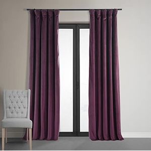 HPD Half Price Drapes Kenmerkende fluwelen thermische verduisterende gordijnen voor woonkamer 244 cm lang (1 paneel) roedezak geïsoleerde verduisterende gordijnen voor slaapkamer raamgordijnen, 50 W x