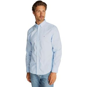 Tommy Hilfiger Heren L/S Shirt, Zoet blauw/witte stip, S