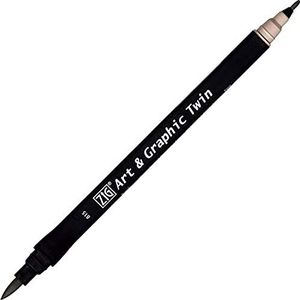 ZIG Art en Graphic Twin Tip Brush Marker Pen 890 Cool Grey 13