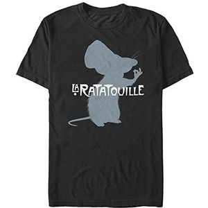 Pixar Unisex La Ratatouille Organic Short Sleeve T-Shirt, Zwart, L, zwart, L