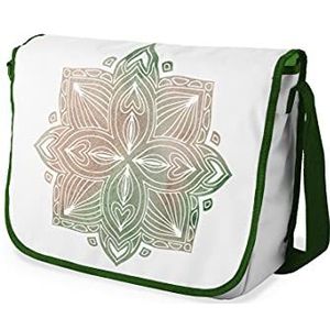 Bonamaison Digitaal druk-boodschappentassen met armband kaki voor studenten, schooltassen voor meisjes en jongens, schoudertas, afmetingen: 29 x 36 cm