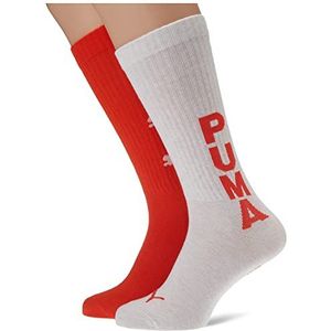 PUMA Graphic Logo Crew Sock voor heren, Oatmeal Combo, 43 EU