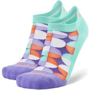 Balega Grit and Grace Dames Arch Support Performance No-Show Athletic Running Sokken, I Can I Will, Rood & Paars, Maat Small, Grit & Grace I Can I Will Veelkleurig Rood, Small