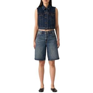 Levi's Dames Baggy Dad Jort Denim Shorts, Hinged Heart Jort, 27