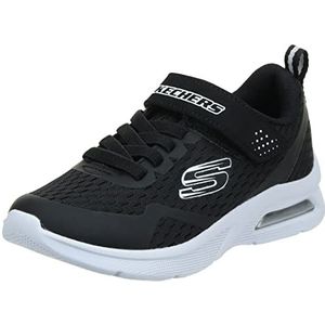 Skechers Microspec Max Torvix Sneakers voor jongens, Zwart Textiel Zwart Wit Trim, 11 UK Child