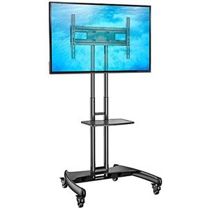 TV standaard 32-70 inch universele mobiele auto televisiestandaard draaibare voet met in hoogte verstelbaar ultra stabiele houder televisietafel