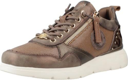 Carmela - 16251302 - Leren Sportschoenen - Bruin - Plat - Veters - Casual