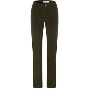 Brax Dames Style Carola Cozy Corduroy broek, khaki (dark khaki), 34W / 32L