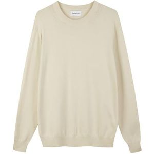 Diana Studio - Nekhouder van jersey, ecru, heren, 100% katoen, lange mouwen, maat S, regular F, Helder., S-3XL