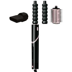 Shark FlexStyle 3-in-1 Airstyler & Haardroger, Automatische Krullers, Ovale Borstel, Concentrator, Geen Hittebeschadiging, Zwart/Roségoud HD426EU