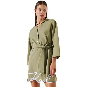 Karl Lagerfeld Jurk  mintgroen / wit