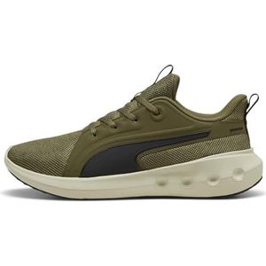 PUMA Unisex Softride Carson Road hardloopschoen, Puma Olive PUMA Black Desert Dust, 46 EU