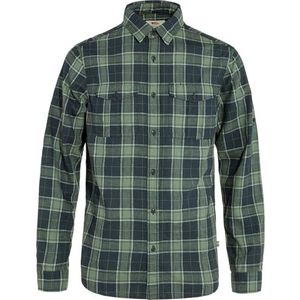 FJALLRAVEN Övik Travel Shirt - Heren Hemd - Katoen - Blauw