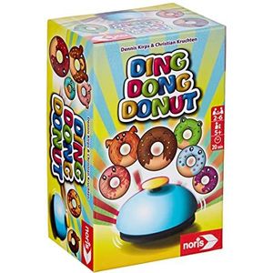 Noris 606061904 Ding Dong Donut - Het snelle kaartspel voor kinderen vanaf 5 jaar, op de donuts – klaar – gaan! Kinderspel voor 2 tot 6 spelers