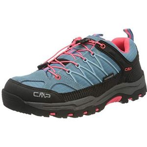 CMP Rigel Low Shoes Kids Wp Trekking-schoenen voor kinderen, Groen Fluo Rood Clorophilla Red Fluo, 40 EU