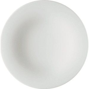 Alessi ""KU"", 4 stuks ontbijtborden van wit porselein, 21 centimeter