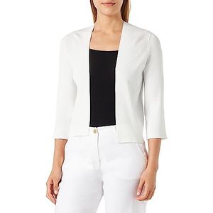 s.Oliver BLACK LABEL Dames gebreide jas 3/4 mouw, wit, 38