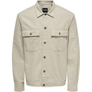 Onskennet LS Linen Overshirt NOOS, Zilvervoering., M